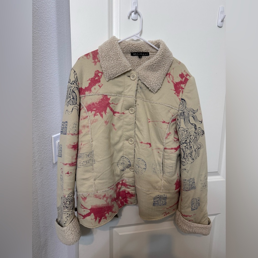 Mechant Beige Graphic Women’s Sweater